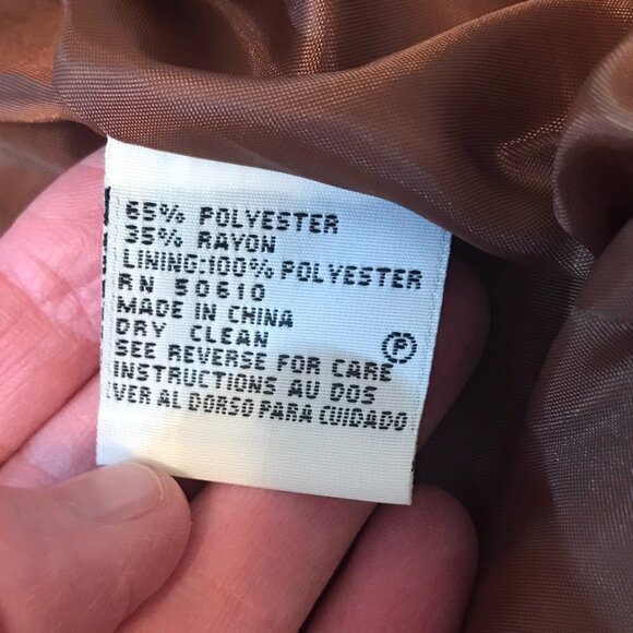 Anne Klein Suits Three Button Blazer Brown Size 4 - Picture 13 of 14